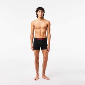 Lacoste 3-Pack x Netflix Jersey Boxers Mustat Punainen Valkoinen | IFK-586913