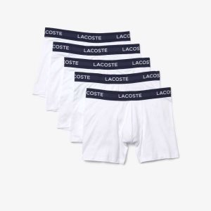 Lacoste 5-Pack Logo Vyötärö Boxers Valkoinen | JDH-712589