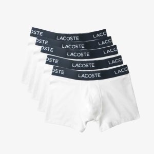 Lacoste 5-pack Stretch Puuvilla Trunks Valkoinen | IDK-081926