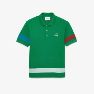 Lacoste AWAKE NY Color-block Puuvilla Pique Vihreä | UGA-289703