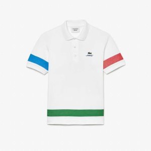 Lacoste AWAKE NY Color-block Puuvilla Pique Valkoinen | ZFI-785240