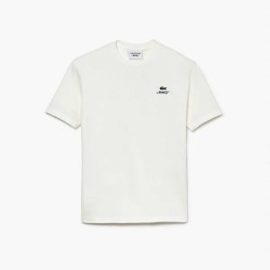 Lacoste AWAKE NY Logo Puuvilla Pique Valkoinen | CBY-672483
