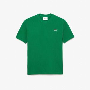 Lacoste AWAKE NY Logo Puuvilla Pique Vihreä | QZK-967103