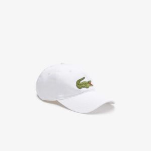 Lacoste Adjustable Organic Puuvilla Twill Valkoinen | MPH-765140