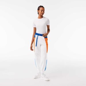 Lacoste Badge Colorblock Trackpants Valkoinen Sininen Oranssi Sininen | IJO-560719