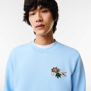 Lacoste Badge Organic Puuvilla Sininen | TDF-016793