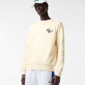 Lacoste Badge Organic Puuvilla Valkoinen | QXY-725834