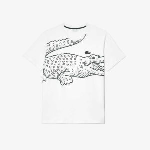 Lacoste Big Fit Jersey Valkoinen | AFD-073986