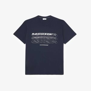 Lacoste Big Fit Pique Sininen | DPM-928106