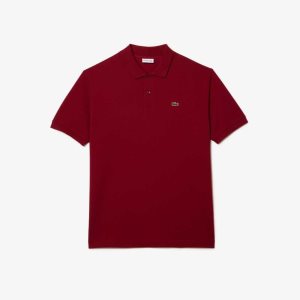 Lacoste Big Fit Puuvilla Petit Pique Viininpunainen | VRA-521346