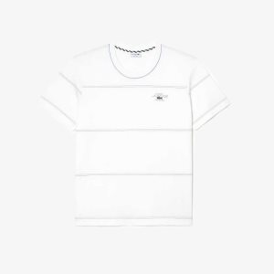 Lacoste Big Fit Ribbed Collar Valkoinen | IPK-314809