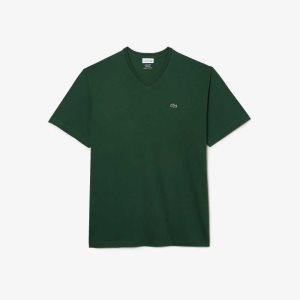 Lacoste Big Fit V-Neck Jersey Vihreä | HKV-670598