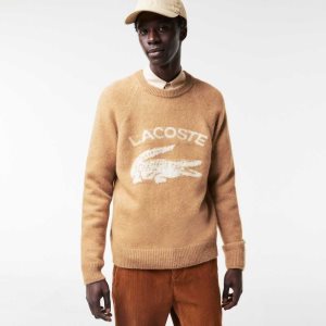 Lacoste Branded Contrast Crocodile Blend Alpaca Beige Valkoinen | JYO-465980