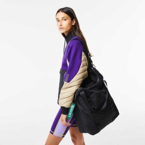 Lacoste Branded Handle Large Tote Mustat | HGW-510279