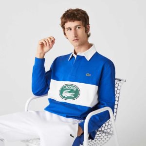 Lacoste Branded Loose Fit Rugby Sininen | UHZ-257630