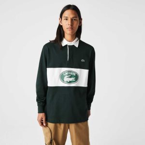 Lacoste Branded Loose Fit Rugby Vihreä | QHY-482193