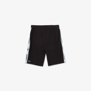 Lacoste Branded Organic Puuvilla Jersey Shorts Mustat | RMF-703648