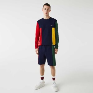 Lacoste Branded Puuvilla Fleece Blend Laivastonsininen Sininen Punainen Vihreä | PJO-628741