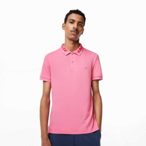 Lacoste Branded Slim Fit Stretch Pique Pinkki | WEX-821367