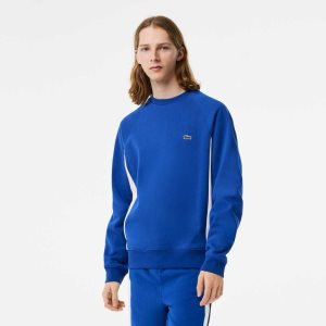 Lacoste Brushed Fleece Colorblock Sininen Laivastonsininen Sininen Valkoinen | ZGI-156780