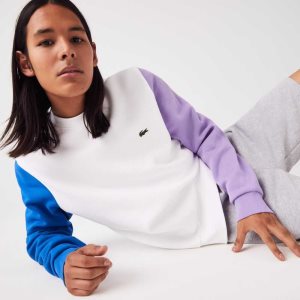 Lacoste Brushed Fleece Valkoinen Sininen Violetit | OJV-428306