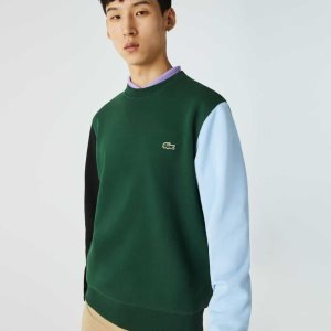 Lacoste Brushed Fleece Vihreä Mustat Sininen | UQB-235179