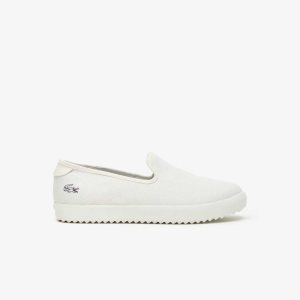 Lacoste Canvas Resort Slip-On Valkoinen Valkoinen | FQV-293768