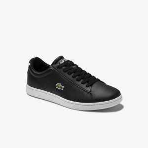 Lacoste Carnaby Evo Mesh-lined Nahkaiset Mustat | MNL-985120