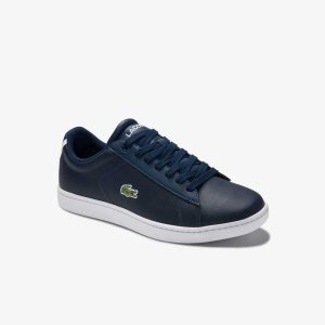 Lacoste Carnaby Evo Mesh-lined Nahkaiset Sininen | ZIC-254938