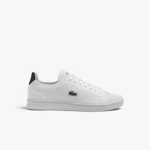 Lacoste Carnaby Piquee Valkoinen Laivastonsininen | USX-741028