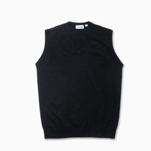 Lacoste Cashmere Vest Mustat | WAB-048793