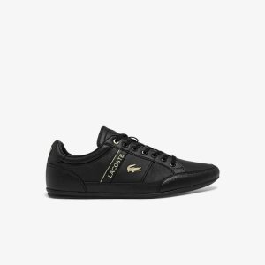 Lacoste Chaymon Nahkaiset Mustat Mustat | OAK-201653