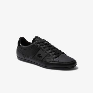 Lacoste Chaymon Perforated Nahkaiset Mustat Mustat | OXH-864957