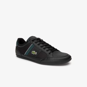 Lacoste Chaymon Tekonahkaiset And Tekstiili Mustat Tummanvihreä | XDF-012475