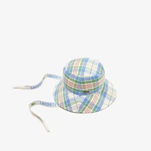Lacoste Checked Bucket Valkoinen Vihreä Sininen Oranssi Valkoinen | BEU-198426