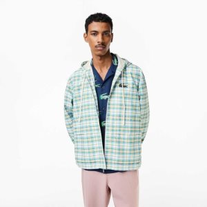 Lacoste Checked Hupullinen Track Valkoinen | MXN-769381