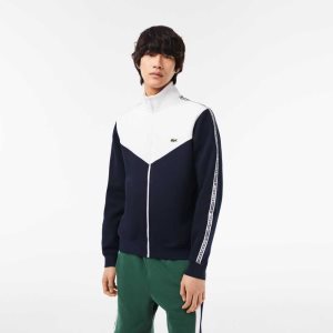 Lacoste Classic Fit Colorblock Zipped Laivastonsininen Sininen Valkoinen | GYR-310845