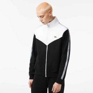 Lacoste Classic Fit Colorblock Zipped Mustat Valkoinen | JRC-536708