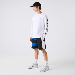 Lacoste Colorblock Patchwork Effect Mustat Sininen Valkoinen | AZK-406531