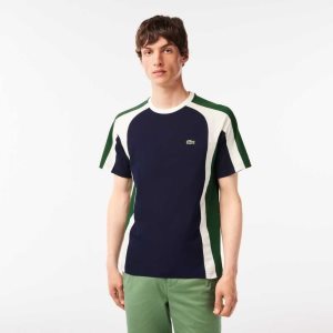 Lacoste Colorblock Puuvilla Jersey Laivastonsininen Sininen Vihreä Valkoinen | HRK-490582