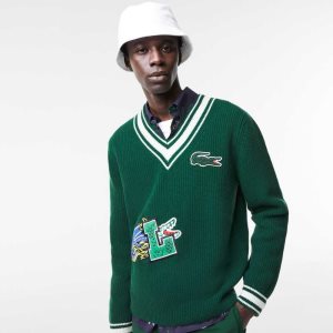 Lacoste Comic Badge Vihreä Valkoinen | ZKT-215789