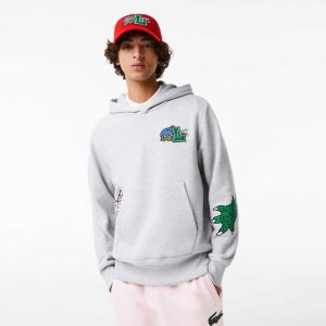 Lacoste Comic Effect Print Hupullinen Harmaat | BDO-853712