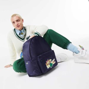 Lacoste Comic Print Backpack Sininen | FLM-712903