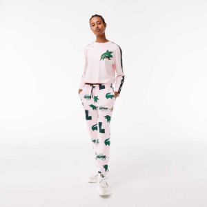 Lacoste Comic Print Trackpants Vaaleanpinkki | BYQ-639254