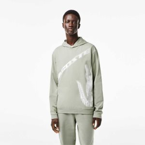 Lacoste Contrast Croc Hoodie Khaki Vihreä | ZUX-786524