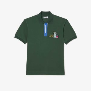 Lacoste Contrast Placket And Crocodile Badge Vihreä | HNQ-658942