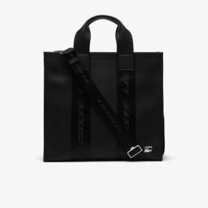 Lacoste Contrast Print Tote Mustat | LSO-716950