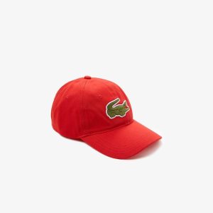 Lacoste Contrast Strap And Oversized Crocodile Puuvilla Punainen | FYK-516304
