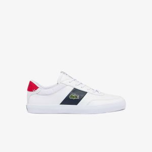 Lacoste Court-Master Nahkaiset and Valkoinen Sininen Punainen | YOE-290367