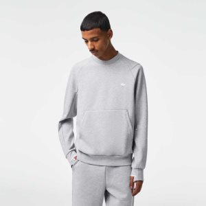 Lacoste Crew Neck Kangaroo Pocket Puuvilla Blend Harmaat | GUQ-682054